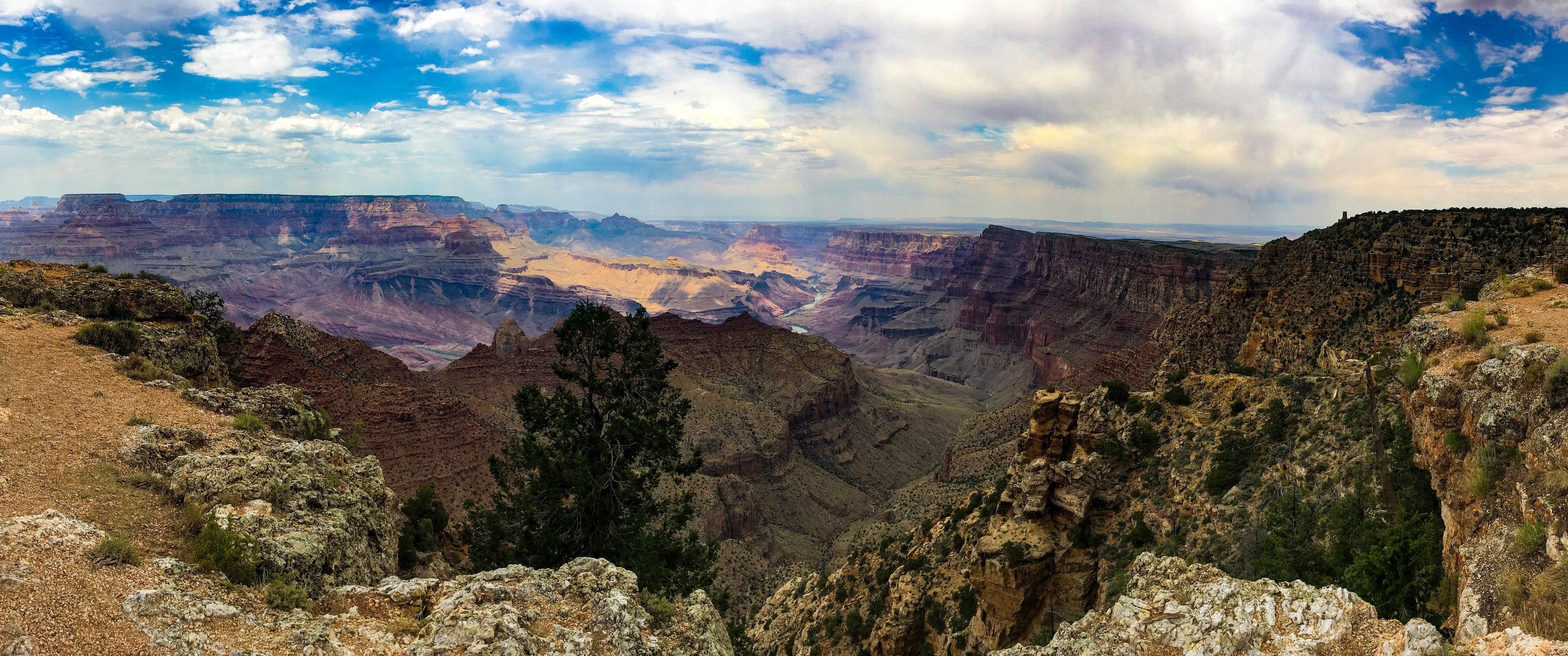 3440x1440 Navajo Point Grand Canyon [][OC]. New Pins. Grand, Dual Screen