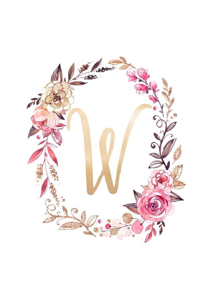 750x1050 Emmalynn. Alphabet wallpaper, Monogram wallpaper, Floral letters, Phone