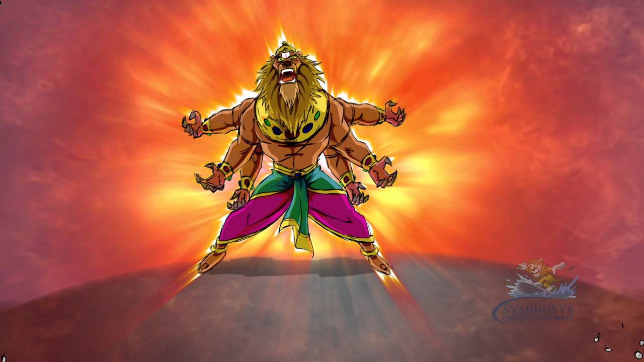 1280x720 Download Lord Narasimha Artwork Wallpaper, Desktop