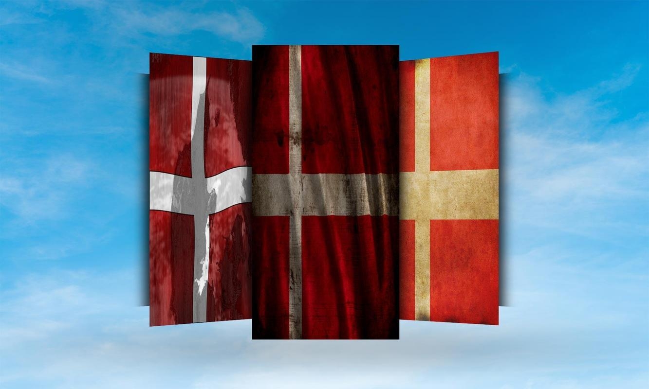 1340x800 Denmark Flag Wallpaper for Android, Desktop