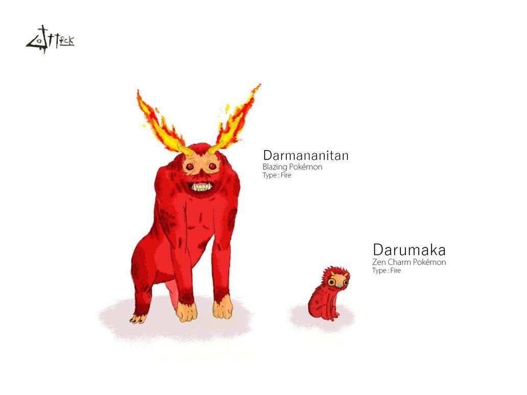 1040x780 Darmanitan And Darumaka By Dr Jottick, Desktop