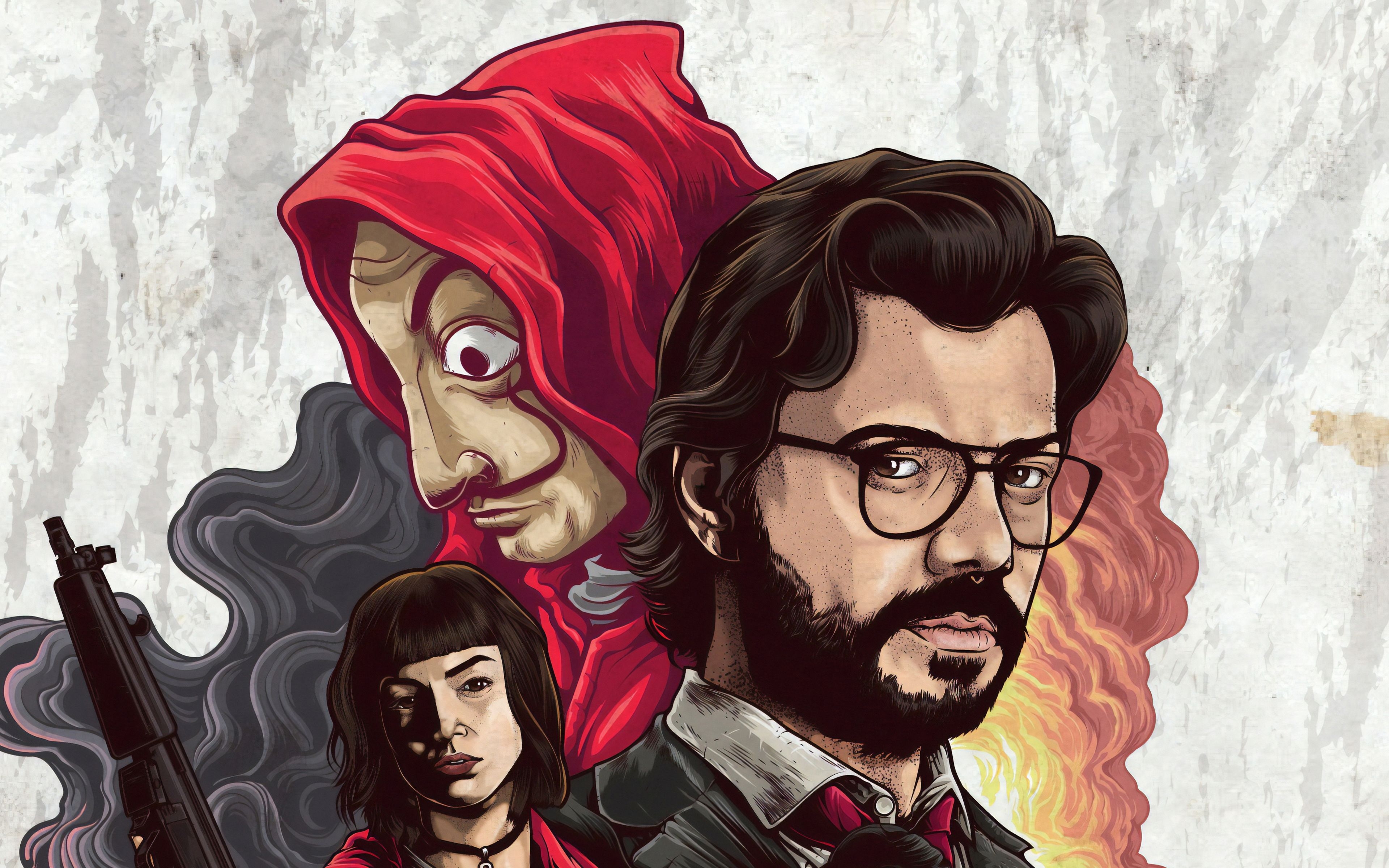 3840x2400 Money Heist Poster HD, Desktop