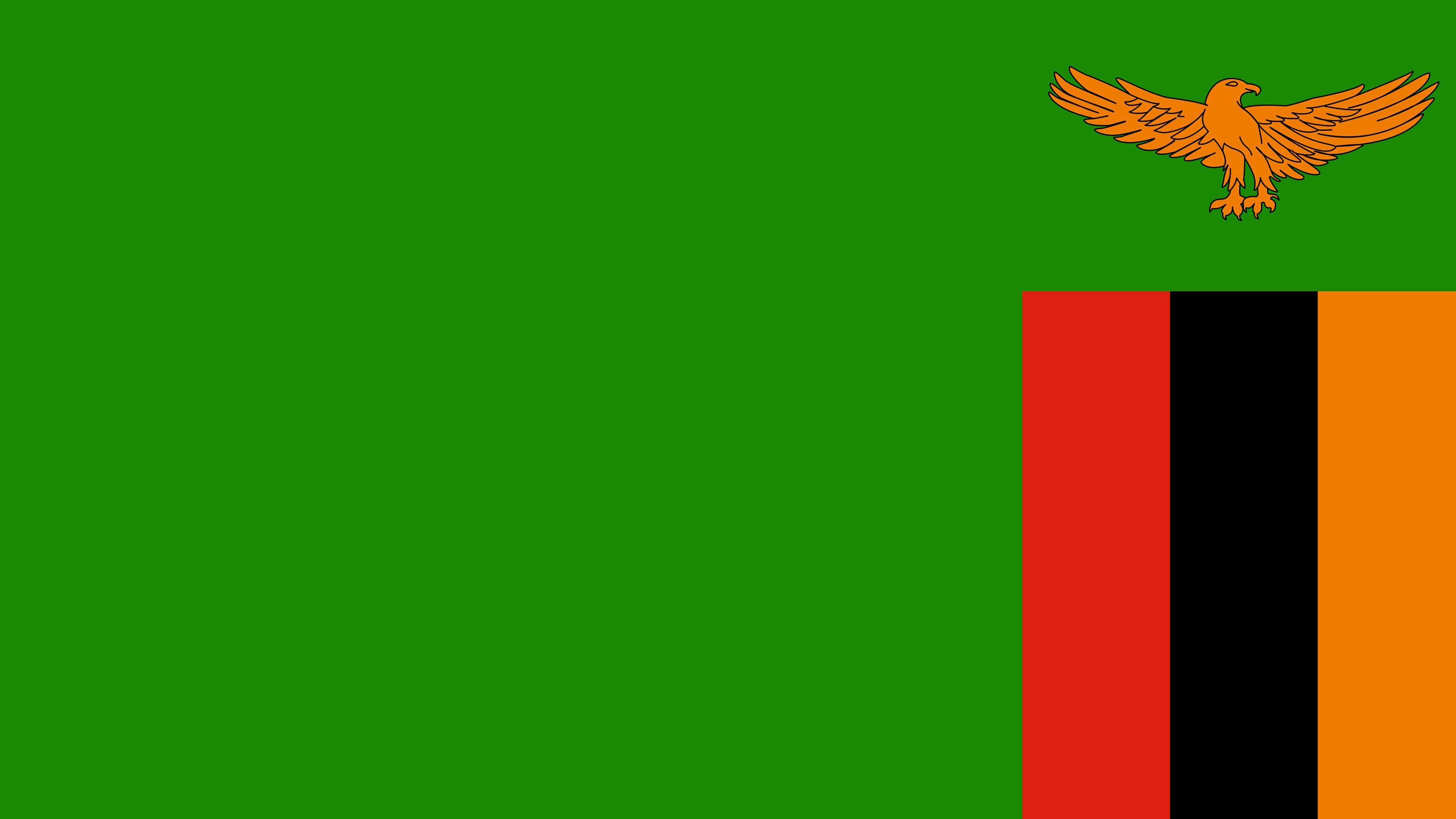 3840x2160 Zambia Flag UHD 4K Wallpaper, Desktop