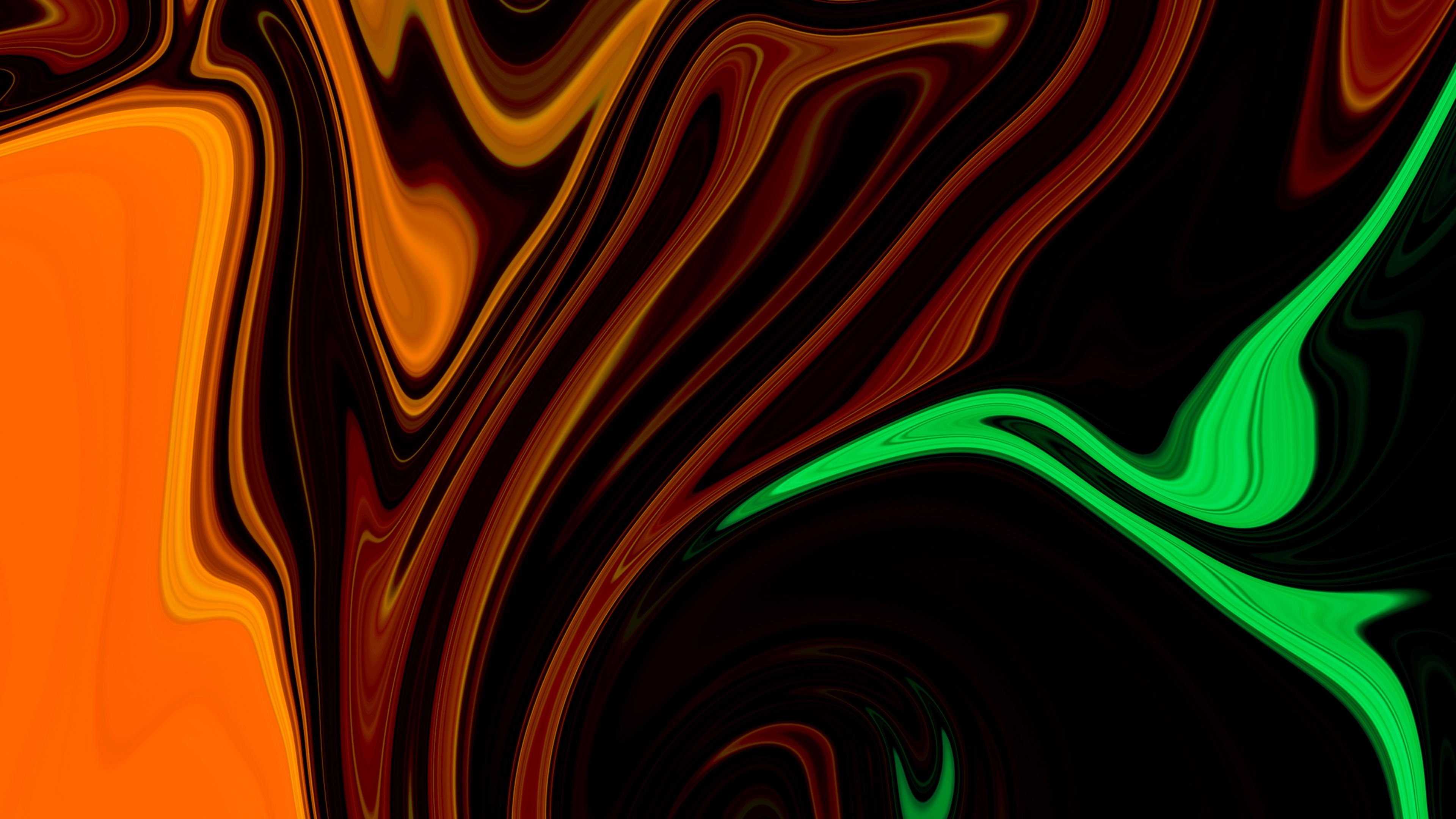 3840x2160 Orange Green Float 4k, HD Abstract, 4k Wallpaper, Image, Background, Photo and Picture, Desktop