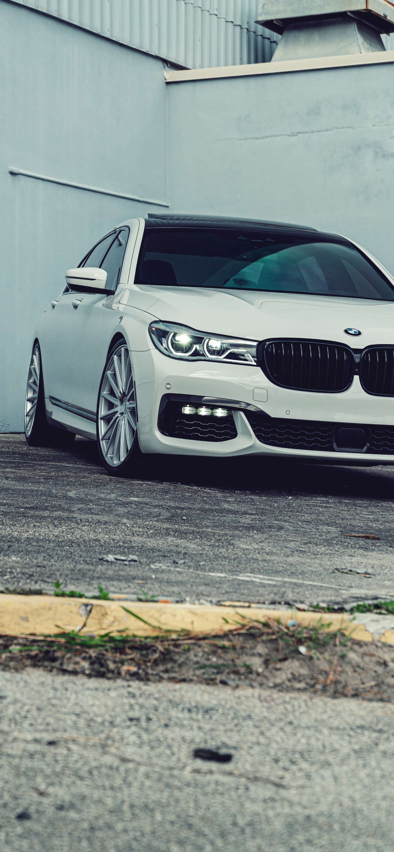 1290x2780 BMW 7 Series Wallpaper 4K, White cars, 5K, Cars, Phone