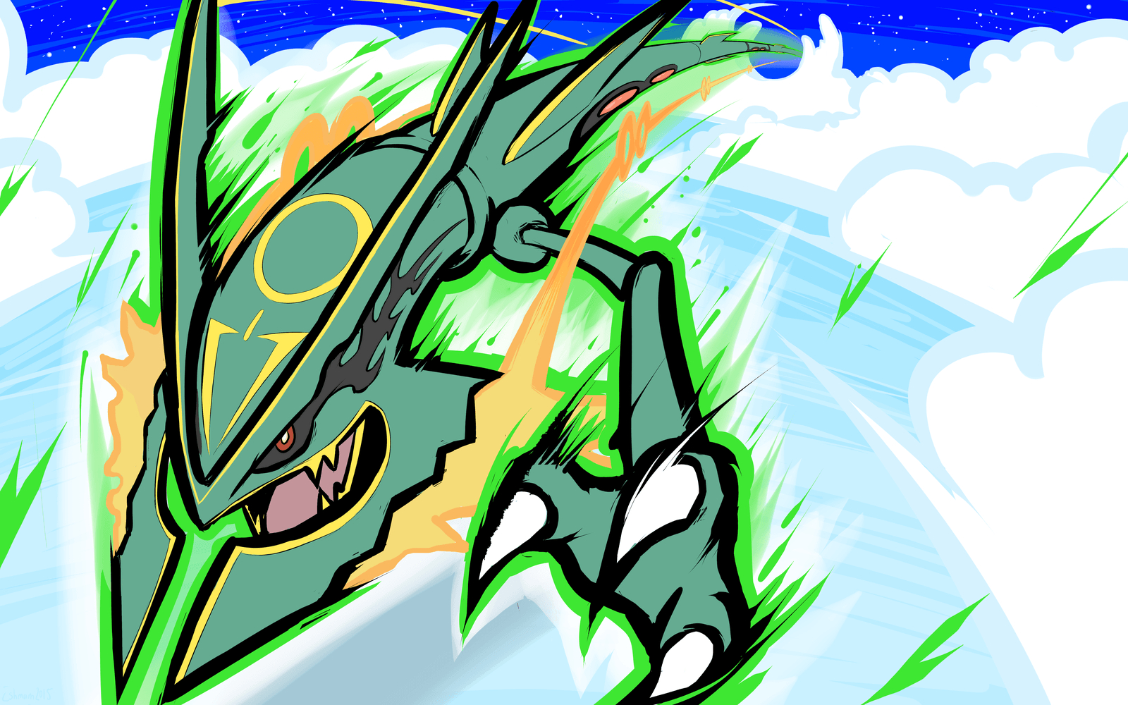 1600x1000 Mega Rayquaza, Desktop