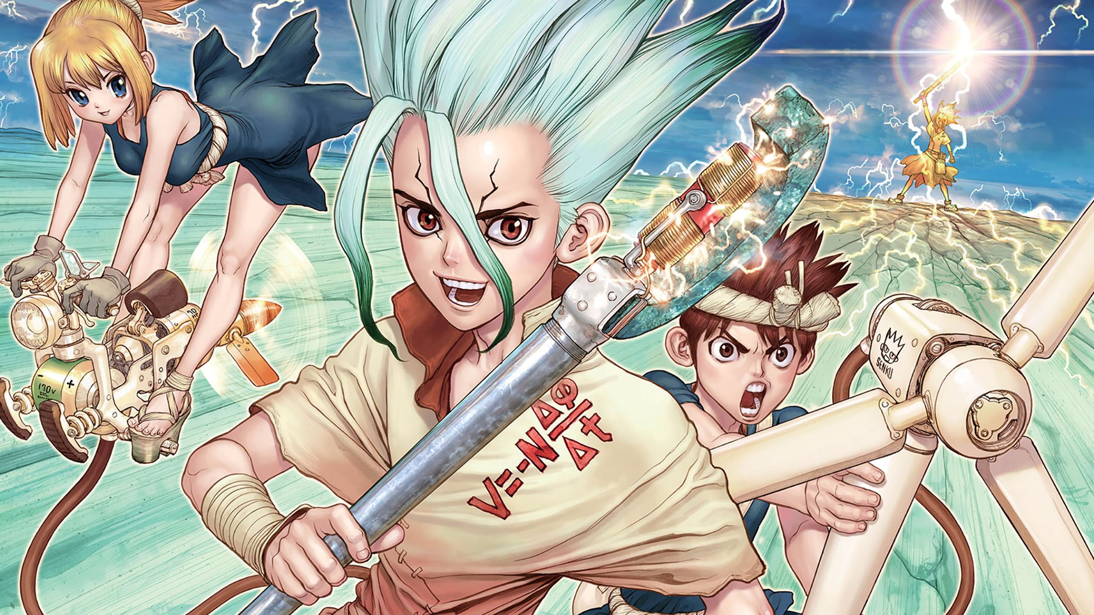 3840x2160 Dr. Stone Senku Chrome Kohaku 4K Wallpaper, Desktop