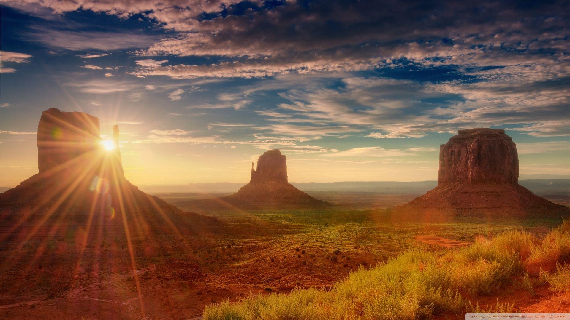 1920x1080 Sunshine Utah Monument Valley ❤ 4K HD Desktop Wallpaper for • Dual, Desktop