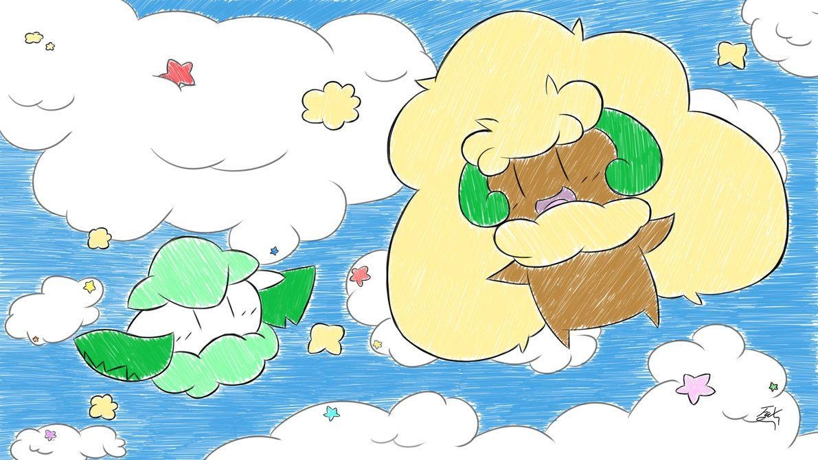 1200x670 Whimsicott and Cottonee, Desktop