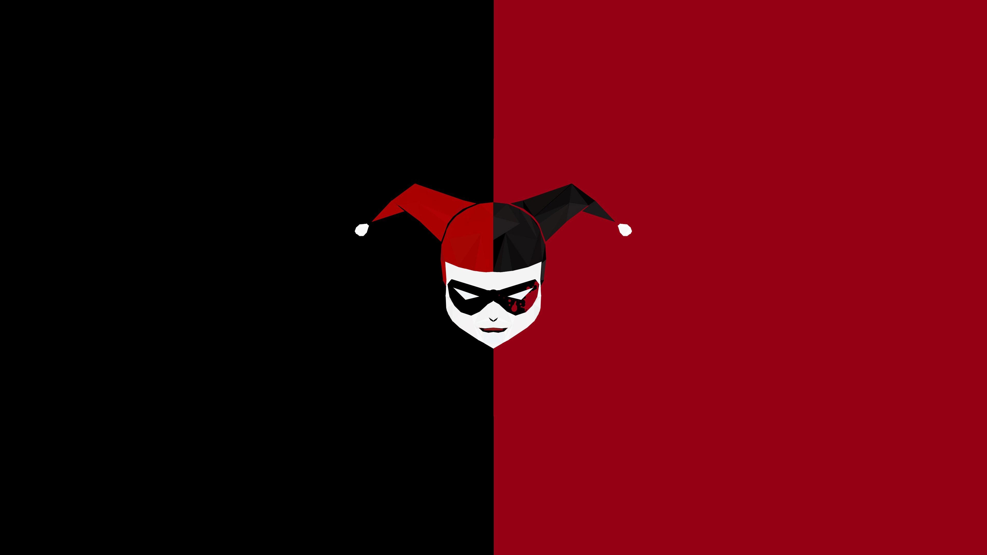 3840x2160 Minimalism Harley Quinn, HD Artist, 4k Wallpaper, Image, Desktop