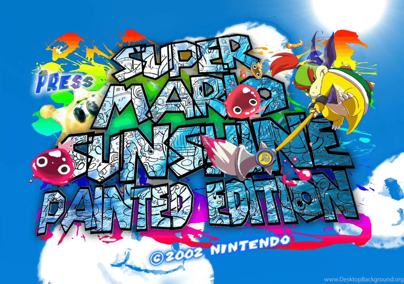 1410x990 Super Mario Sunshine Painted Edition Wallpaper Super Mario, Desktop