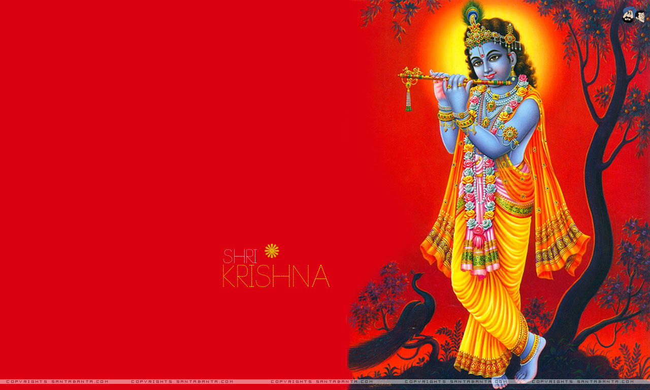 1280x770 Lord Krishna Wallpaper Download Full Size Hd Facebook Janmashtami Greeting Cards, Desktop