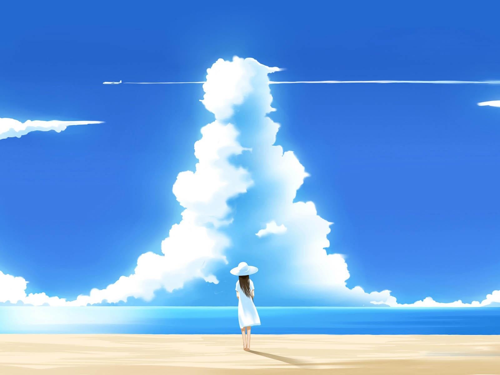 1600x1200 Beautiful Summer Day Illustration Anime desktop wallpaper, Desktop