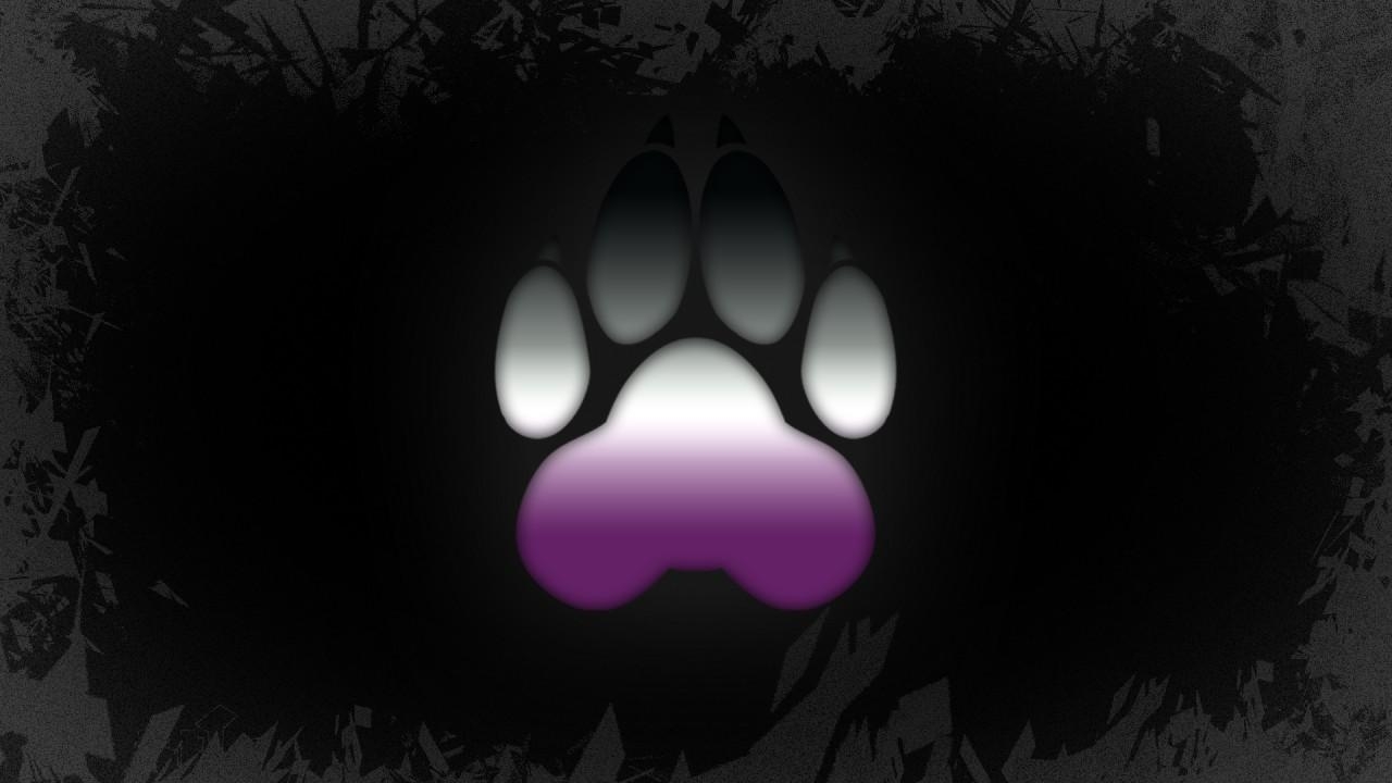 1280x720 Asexual Pride Pawprint Wallpaper, HD, Desktop