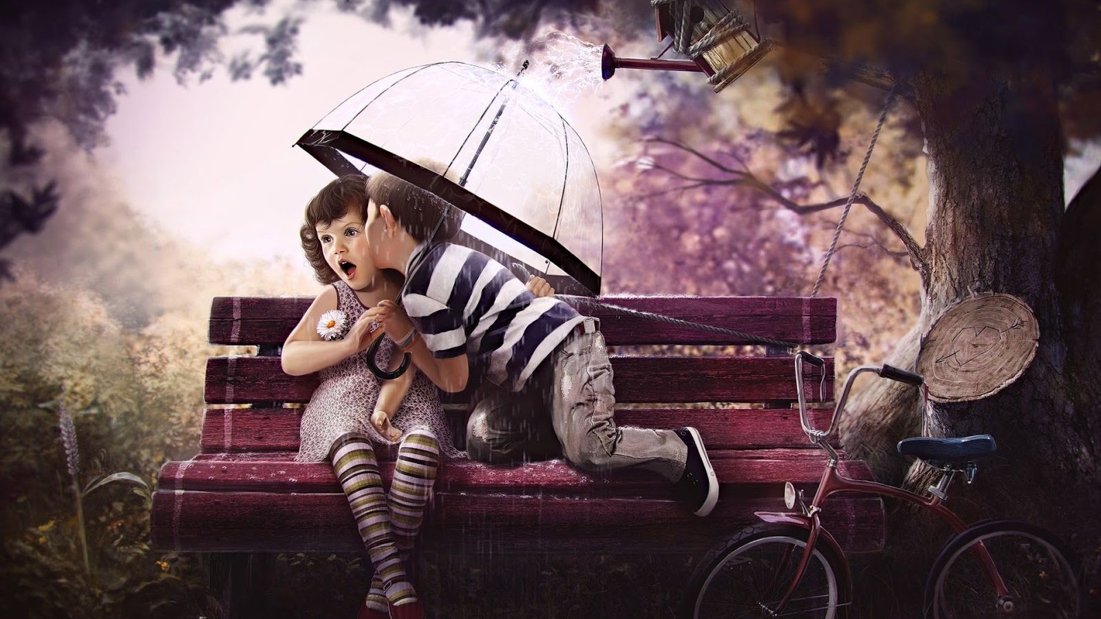 1600x900 Free download Cute Baby Girl And Boy Kissing On The Bench HD Wallpaper Cute Little [1600x1000] for your Desktop, Mobile & Tablet. Explore Cute Boy Picture Wallpaper, Desktop