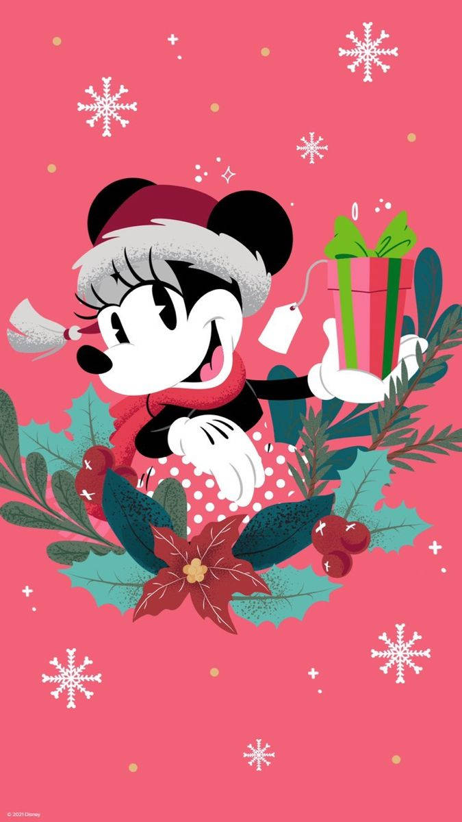 680x1200 Download Disney Christmas iPhone Lovely Minnie Mouse Wallpaper, Phone