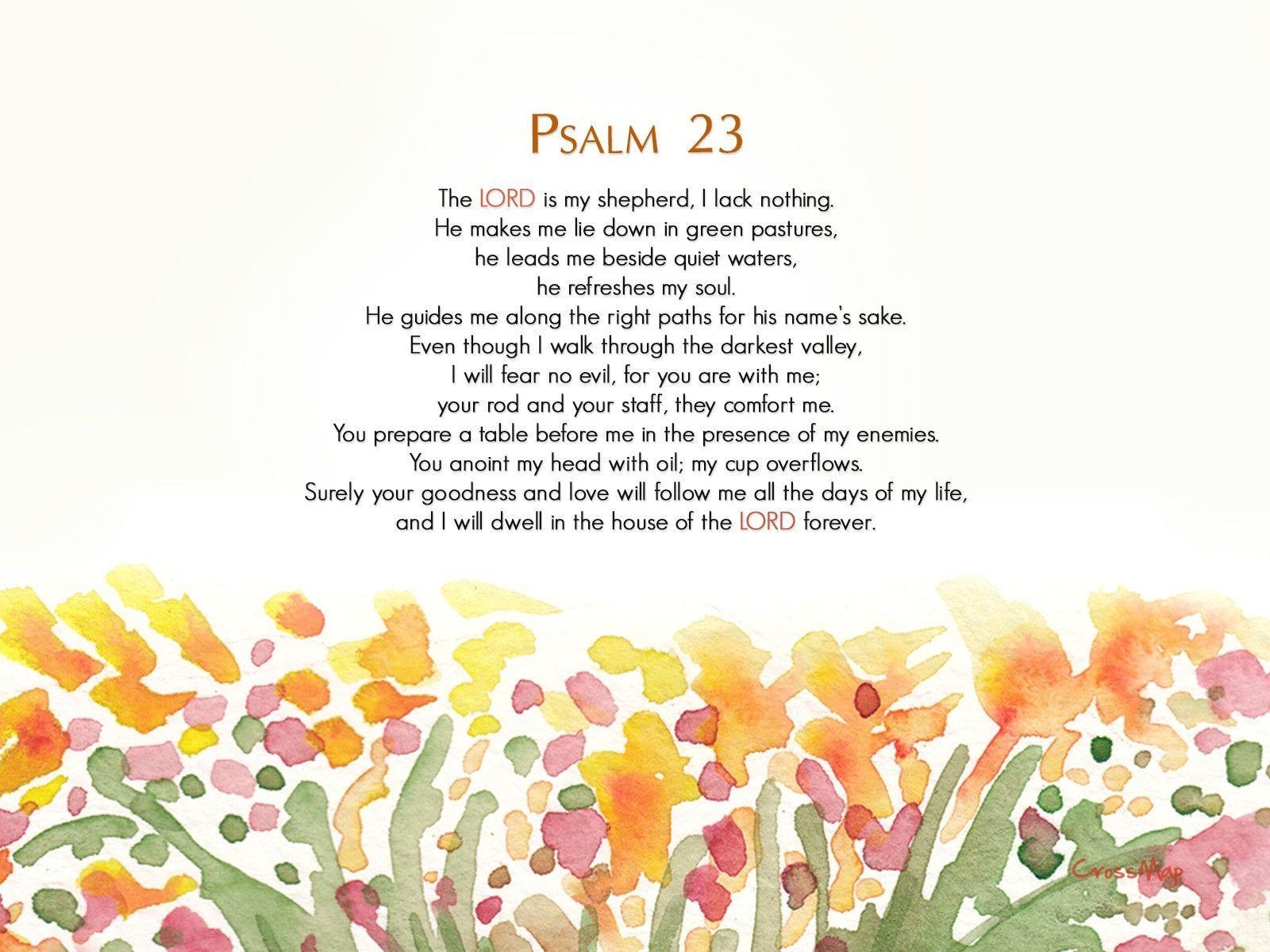 1600x1200 Psalm 23. Christian Painting. Crossmap Christian Background, Desktop