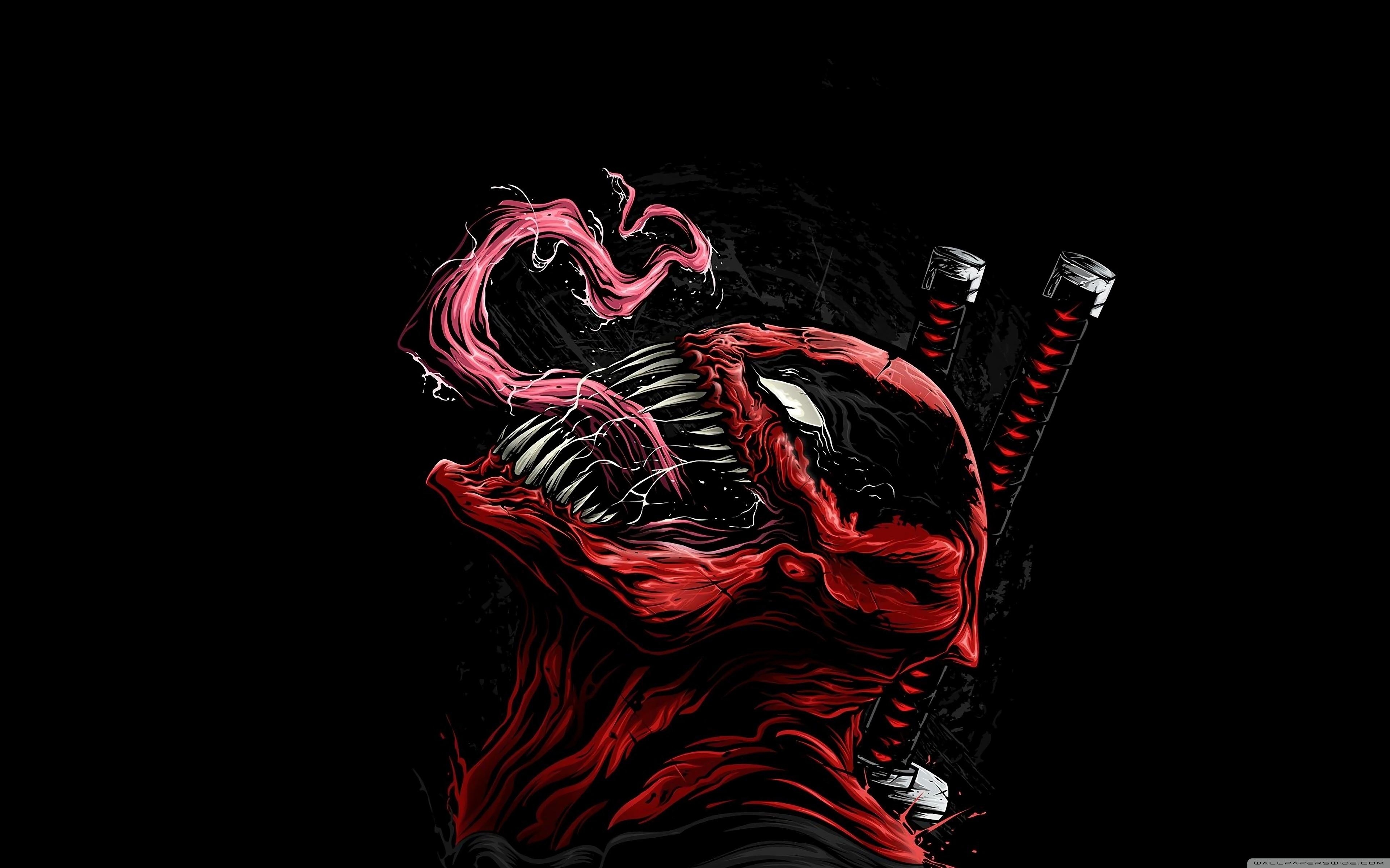 3840x2400 Deadpool Venom Illustration Artwork Comics Ultra HD Desktop, Desktop