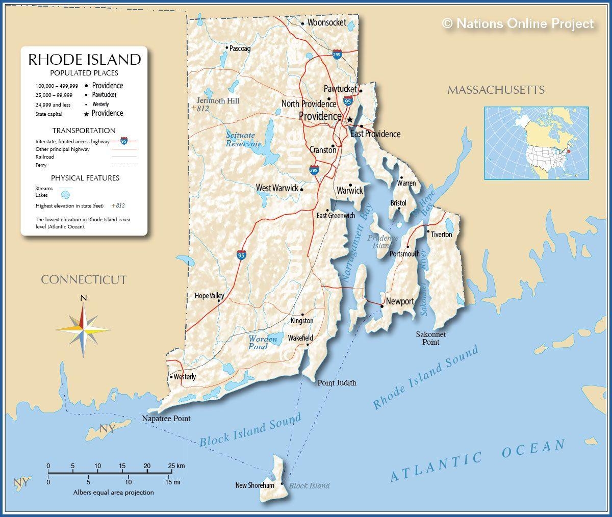 1200x1020 Map Of Rhode Island Usa, Desktop