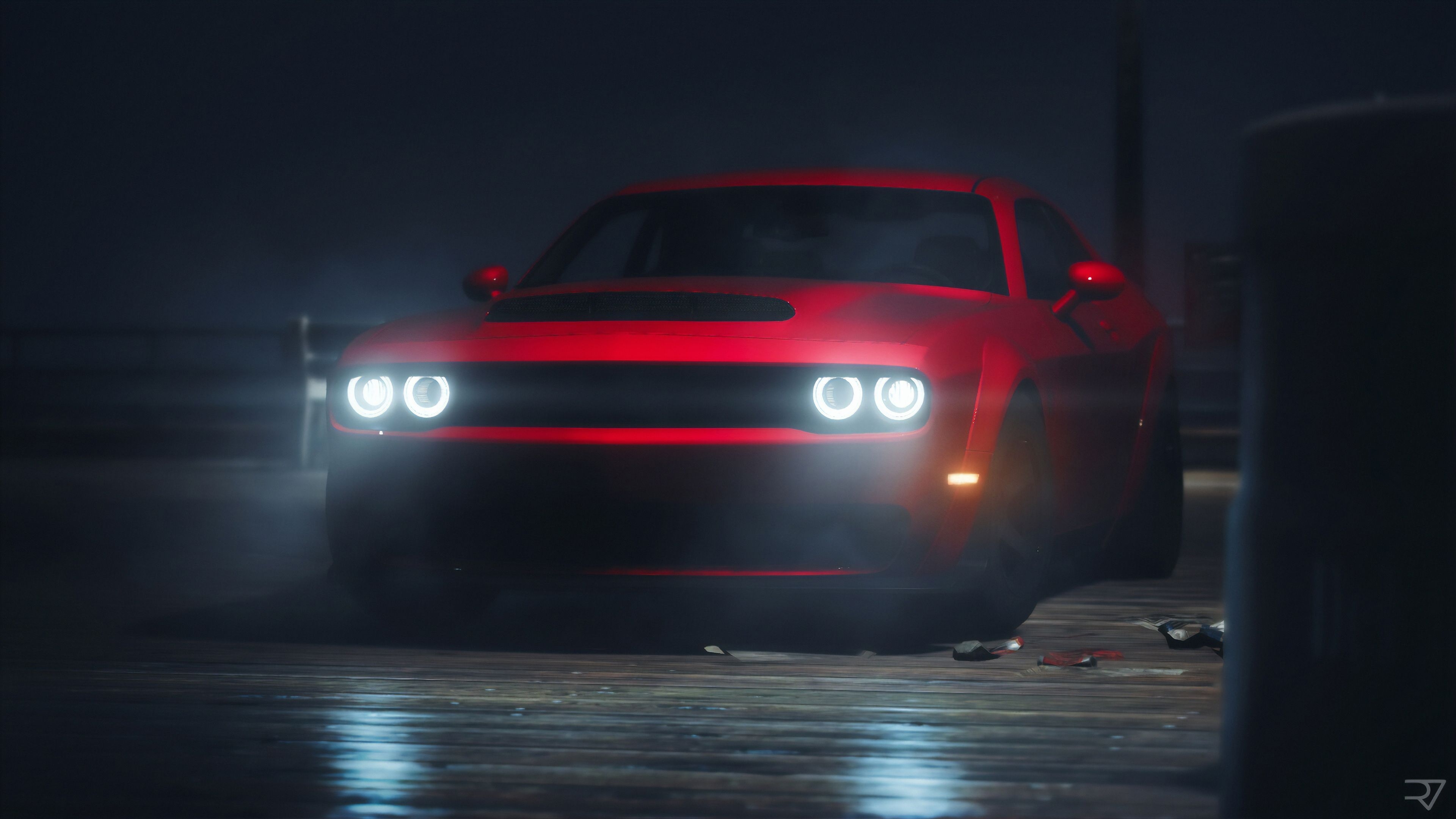 3840x2160 Red Dodge Challenger Srt 4k, HD Cars, 4k Wallpaper, Image, Background, Photo and Picture, Desktop