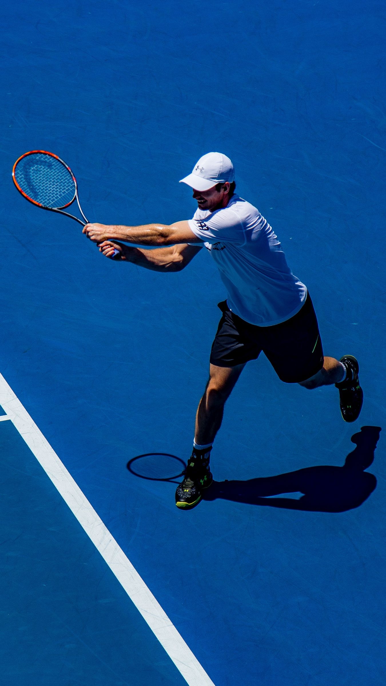 1350x2400 Download wallpaper  tennis player, tennis, court, racket iphone 8+/7+/6s+/for parallax HD background, Phone