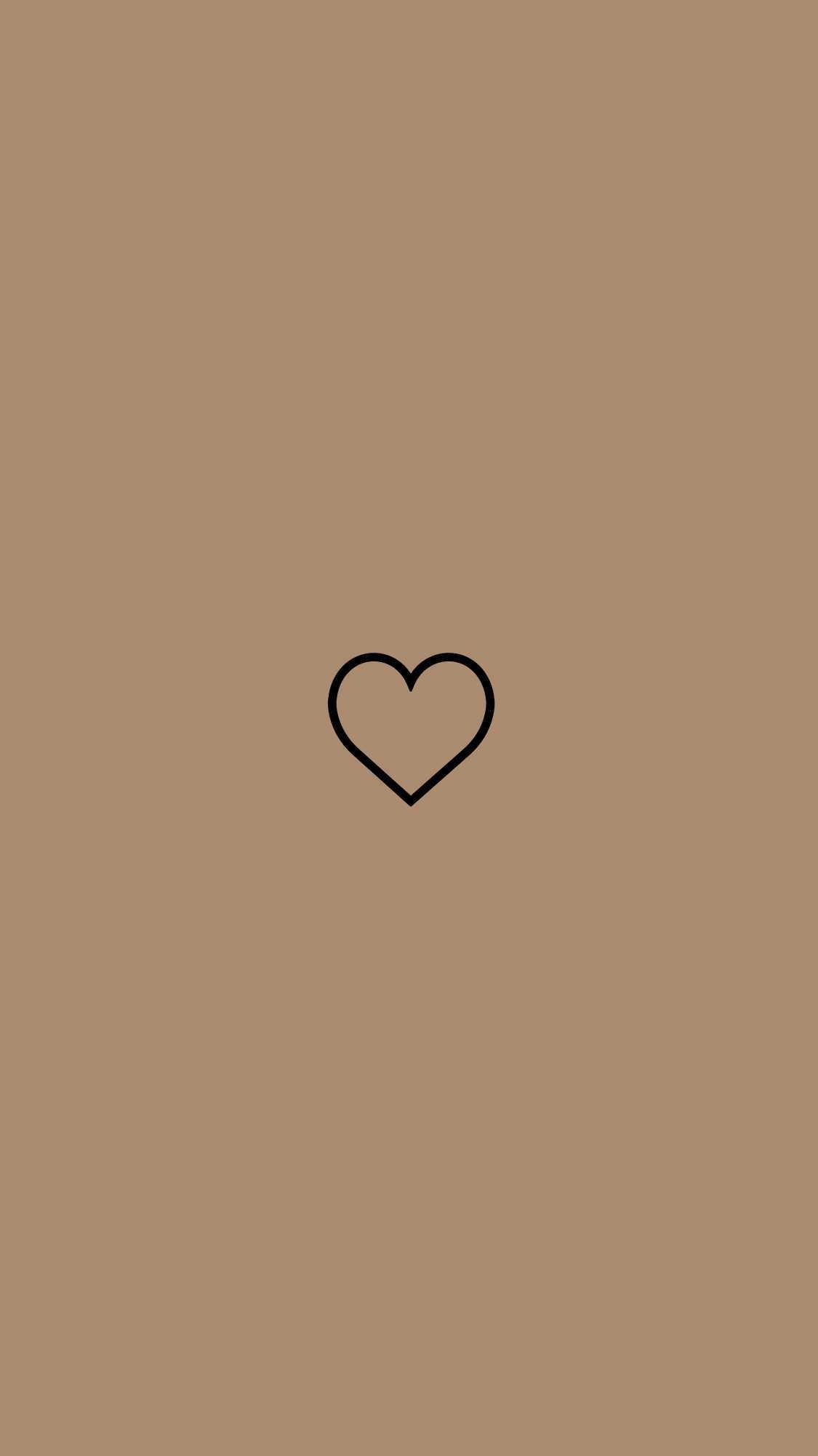 1130x2010 Brown Heart Wallpaper, Phone
