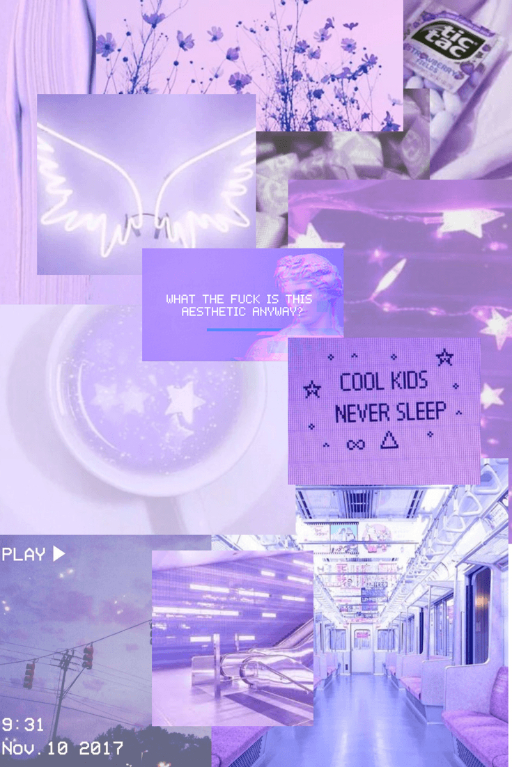 740x1110 Purple Aesthetic Collage Wallpaper Free Purple Aesthetic Collage Background, Phone