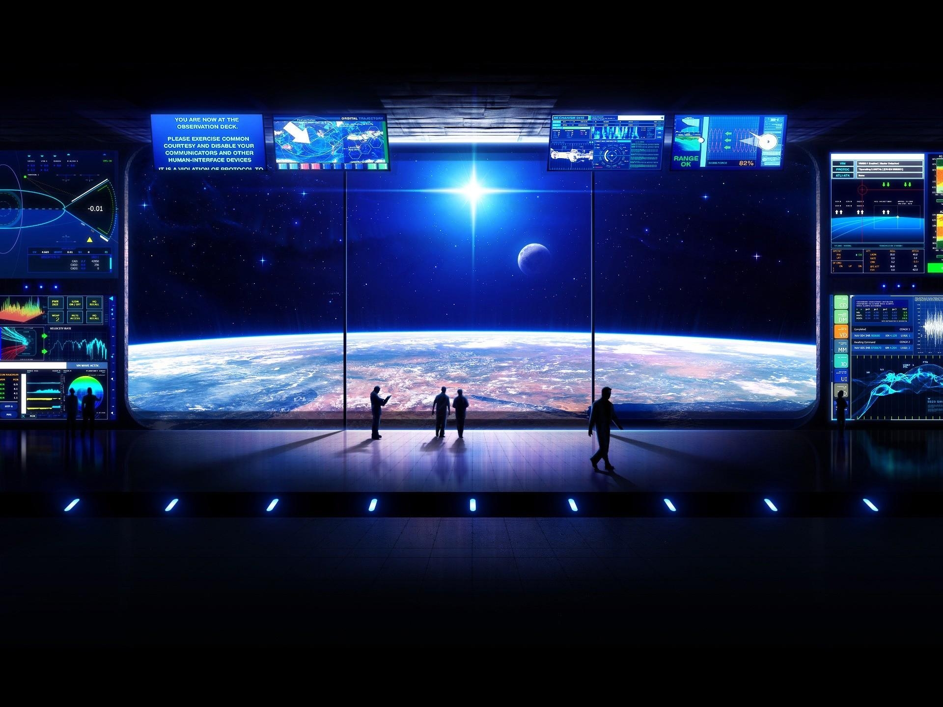 1920x1440 outer space, planets, observatory, science fiction wallpaper, Desktop
