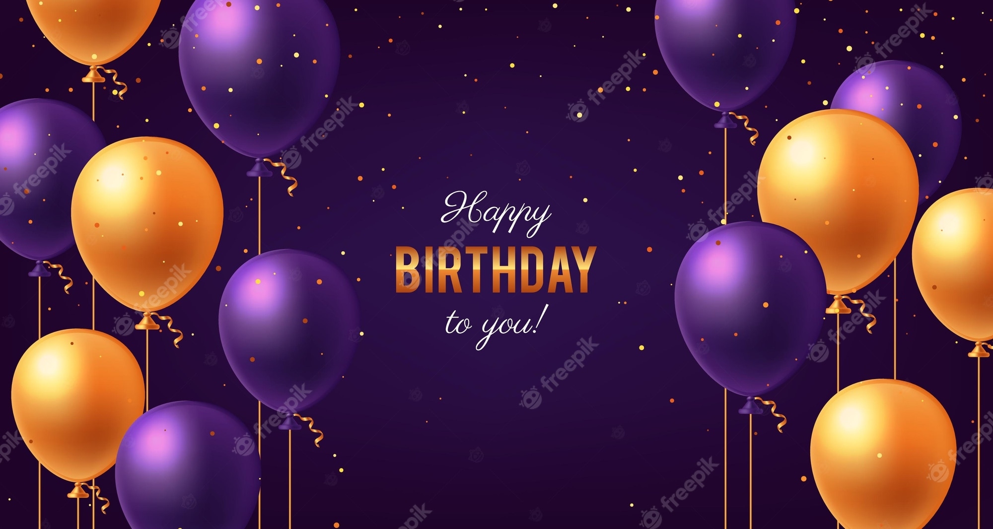 2000x1070 Purple Birthday Background Image, Desktop