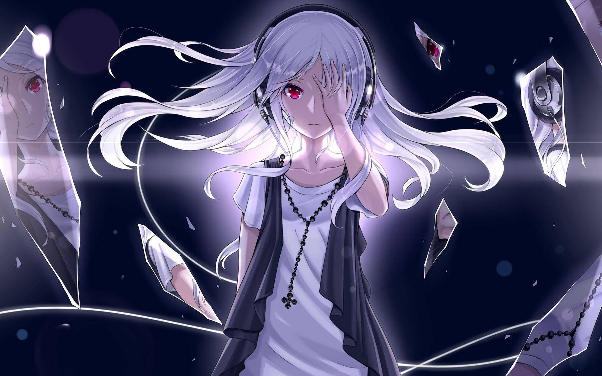1920x1200 Anime Girl with Headphones Wallpaper Free Anime Girl with Headphones Background, Desktop