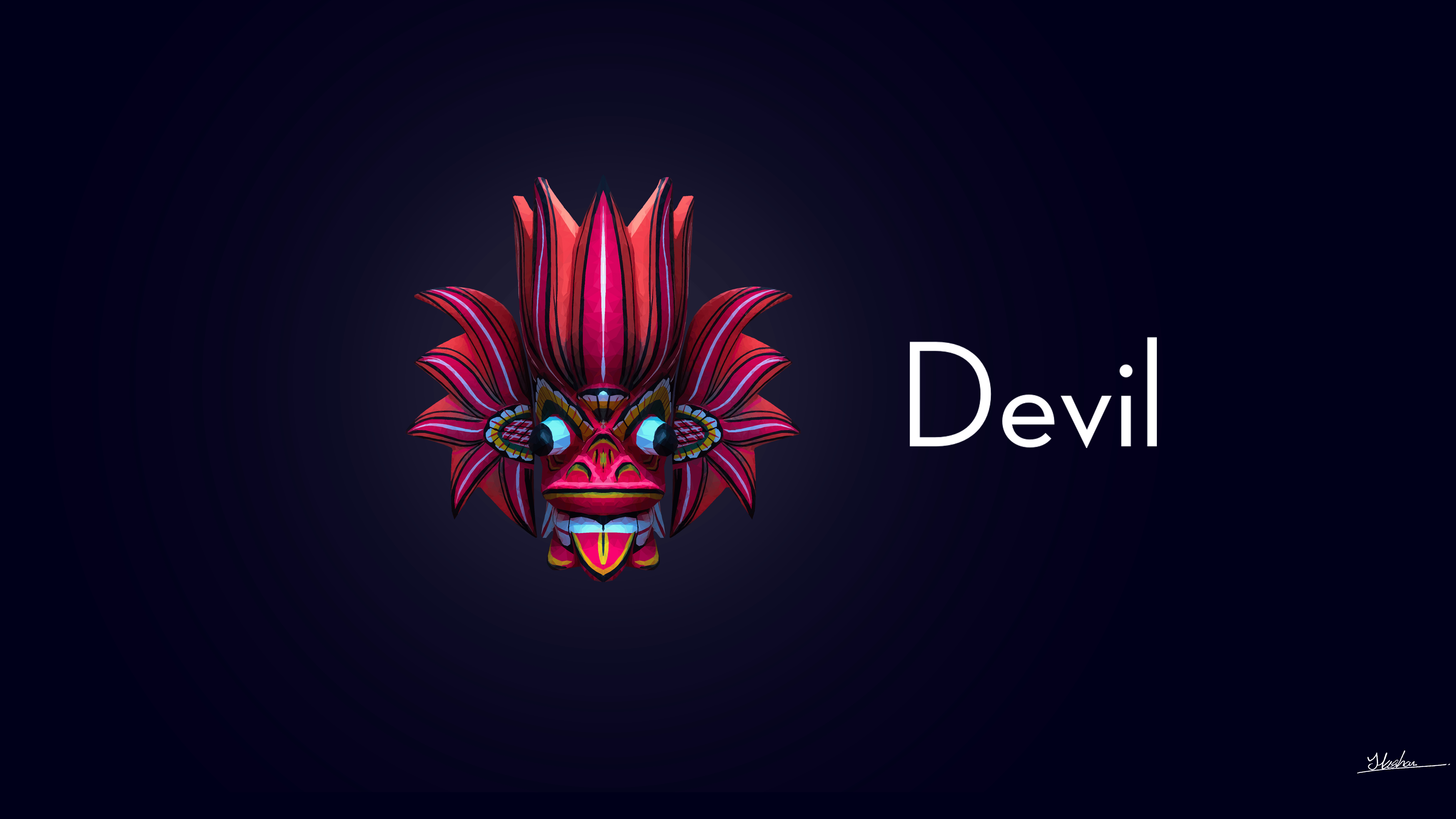 4950x2790 Sri Lankan Devil Mask 4k Ultra HD Wallpaper. Background Image, Desktop