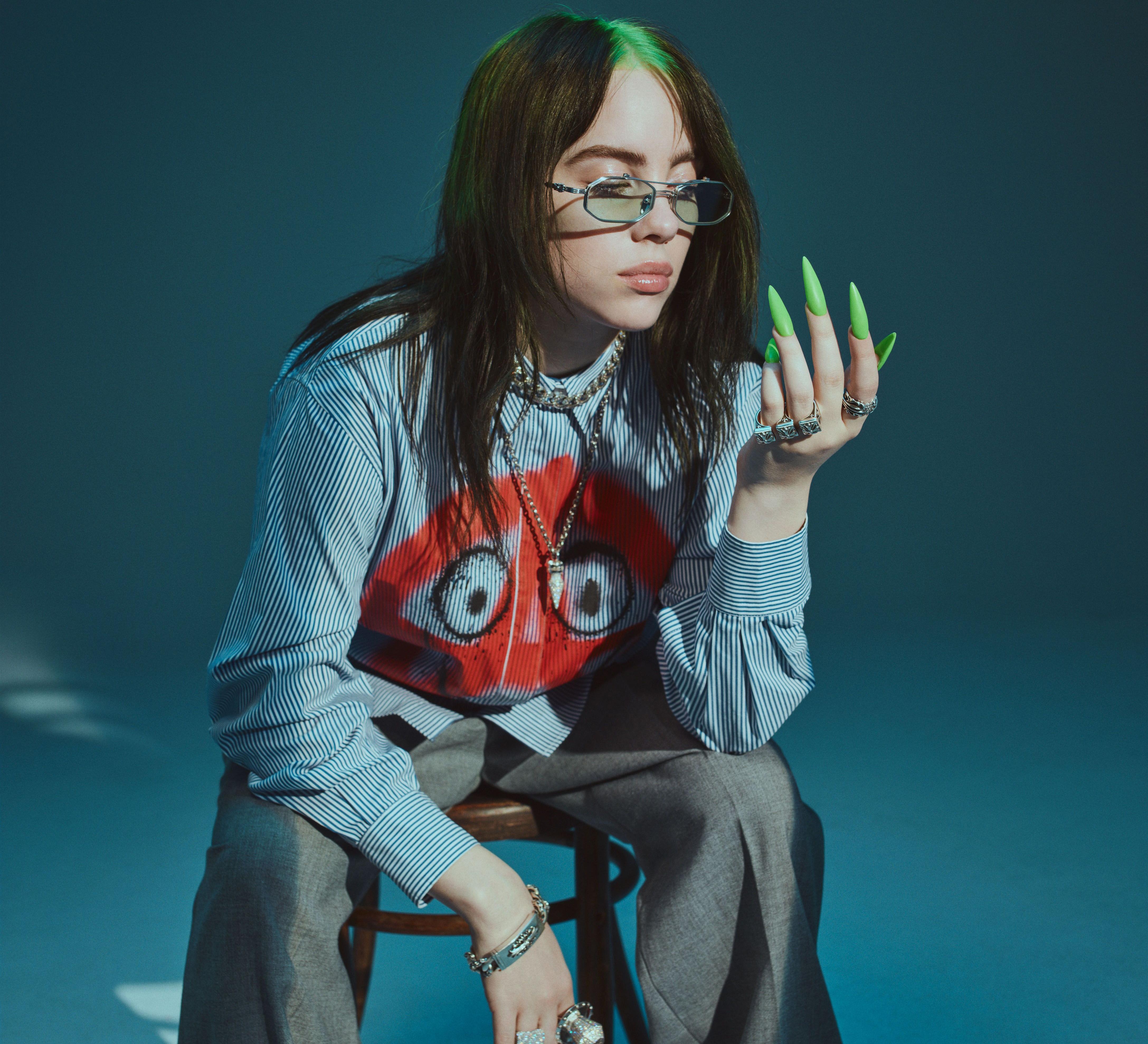 4350x3960 Billie Eilish Glasses Wallpaper, HD Celebrities 4K, Desktop