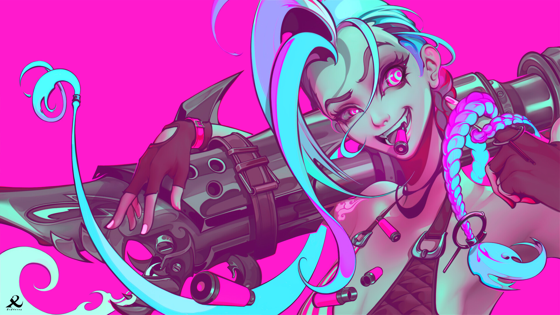 1920x1080 Jinx [ League of Legends fanart ], Mateusz Dąbrowski, Desktop