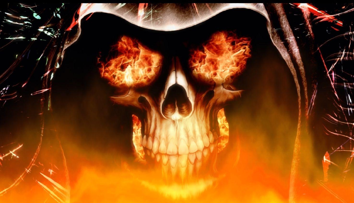 1480x850 Download Fire Skull Animated Wallpaper. DesktopAnimated.com. Skull wallpaper, Live wallpaper, Skull fire, Desktop