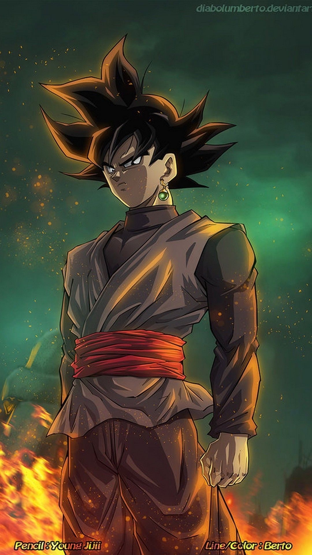 1080x1920 Goku Green Wallpaper, Phone