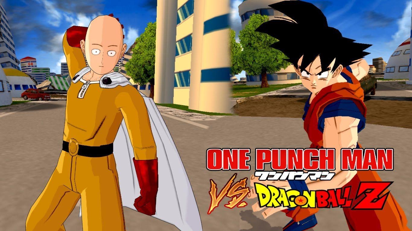 1370x770 Saitama (One Punch Man) vs Goku. One Punch Man Meets Dragon Ball, Desktop