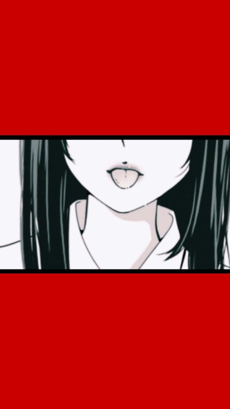 750x1340 Download Red Kakegurui Anime Aesthetic Wallpaper, Phone