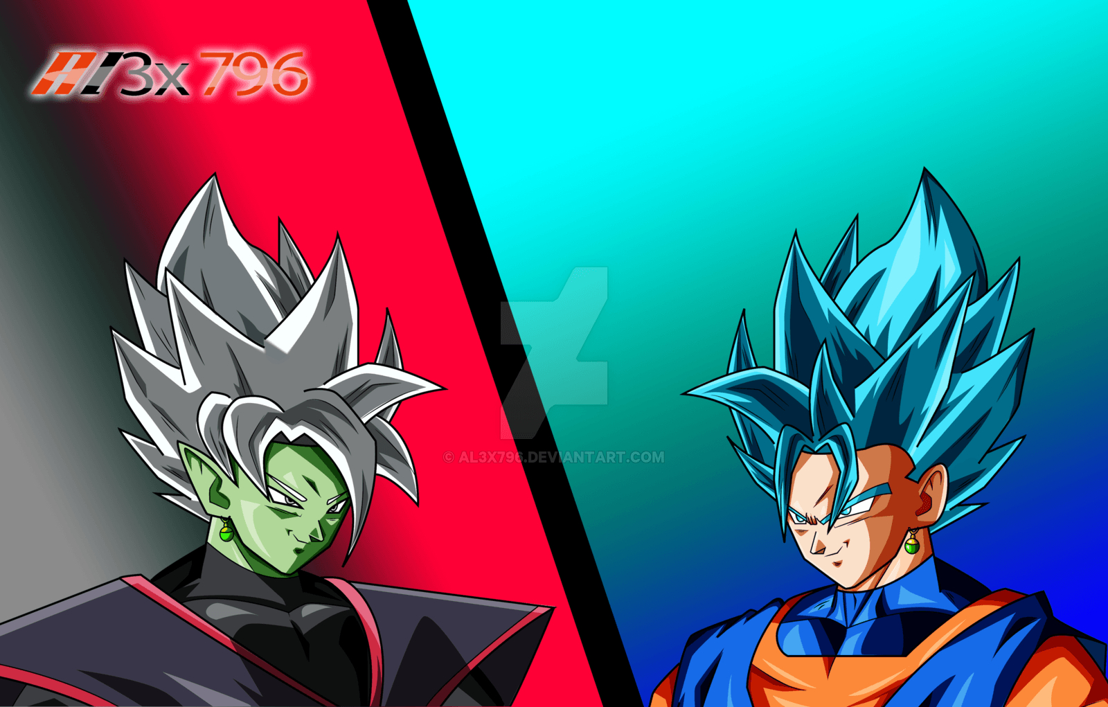 1600x1030 Merged God Zamasu vs Vegito wallpaper, Desktop