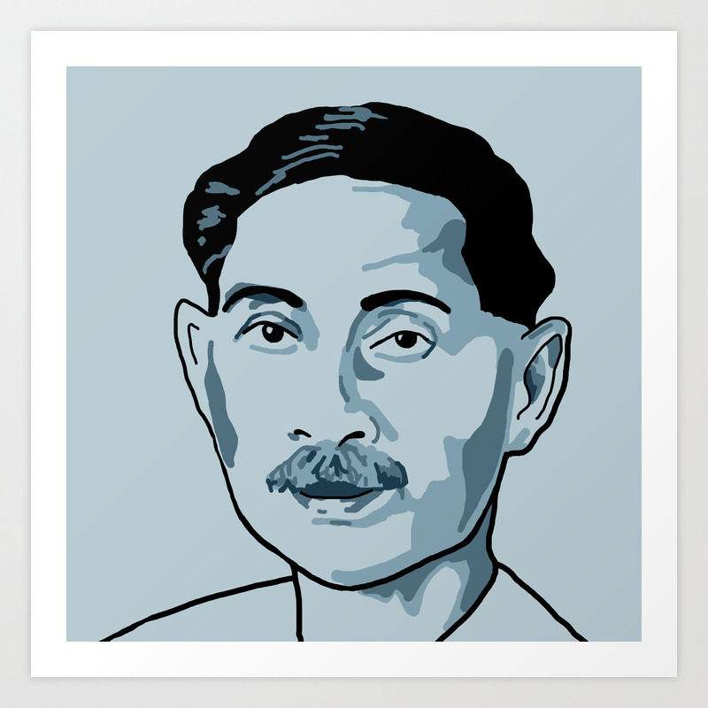 800x800 Munshi Premchand Art Print, Phone