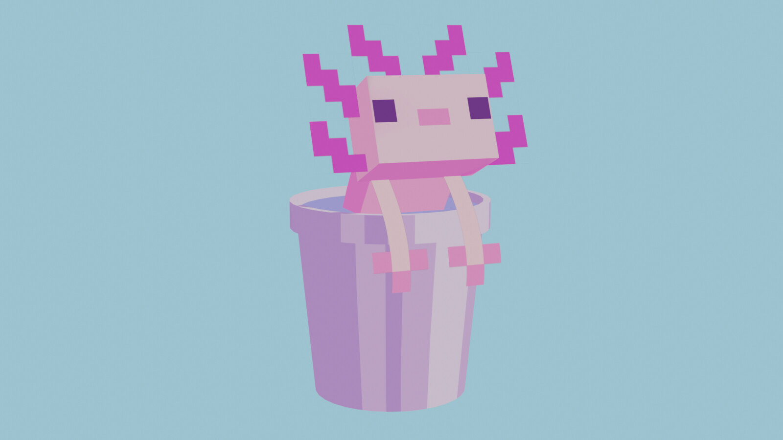 1600x900 Minecraft axolotl, Sebastián, Desktop