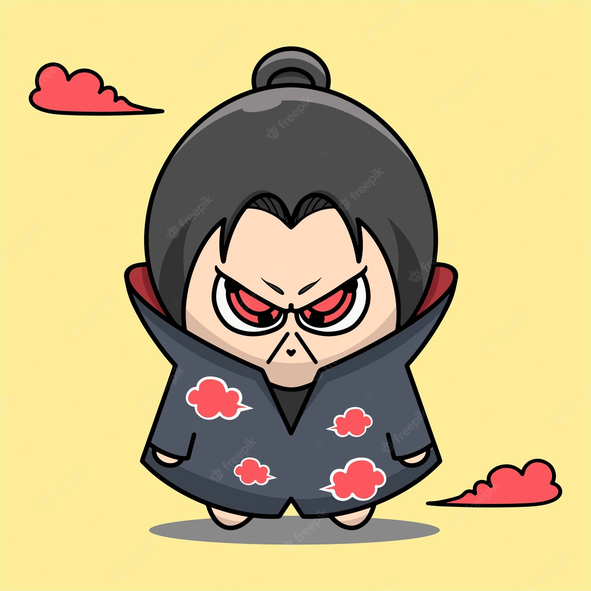 2000x2000 Premium Vector. Itachi uchiha art cartoon vector isolated, Phone