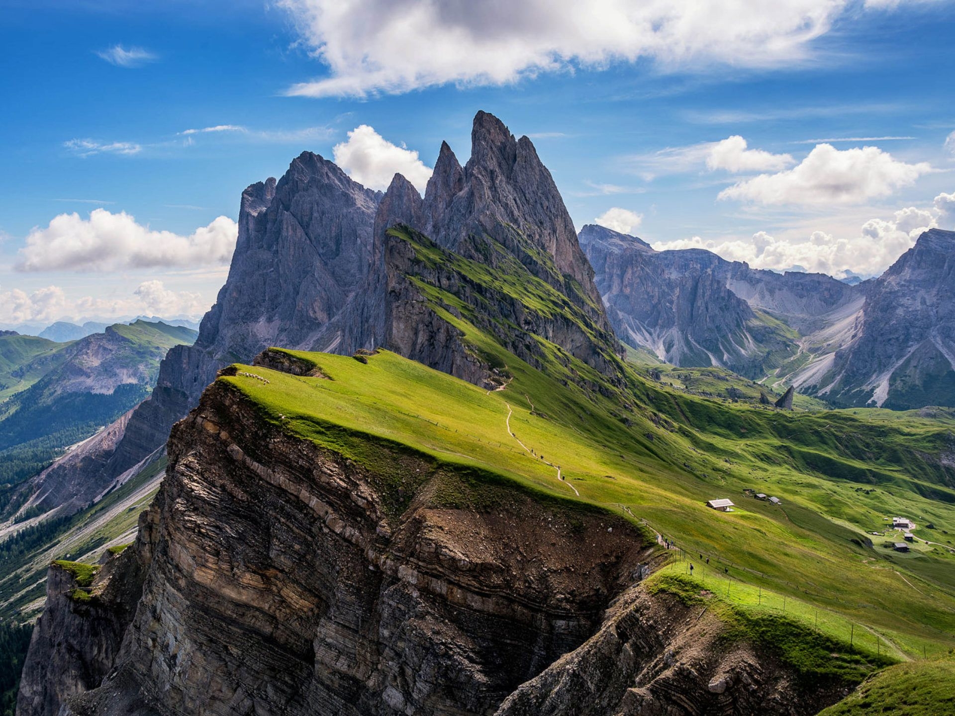 1920x1440 Odle Mountains In Seceda Dolomites Italy Photo Landscape 4k Ultra HD Wallpaper For Desktop Laptop, Wallpaper13.com, Desktop