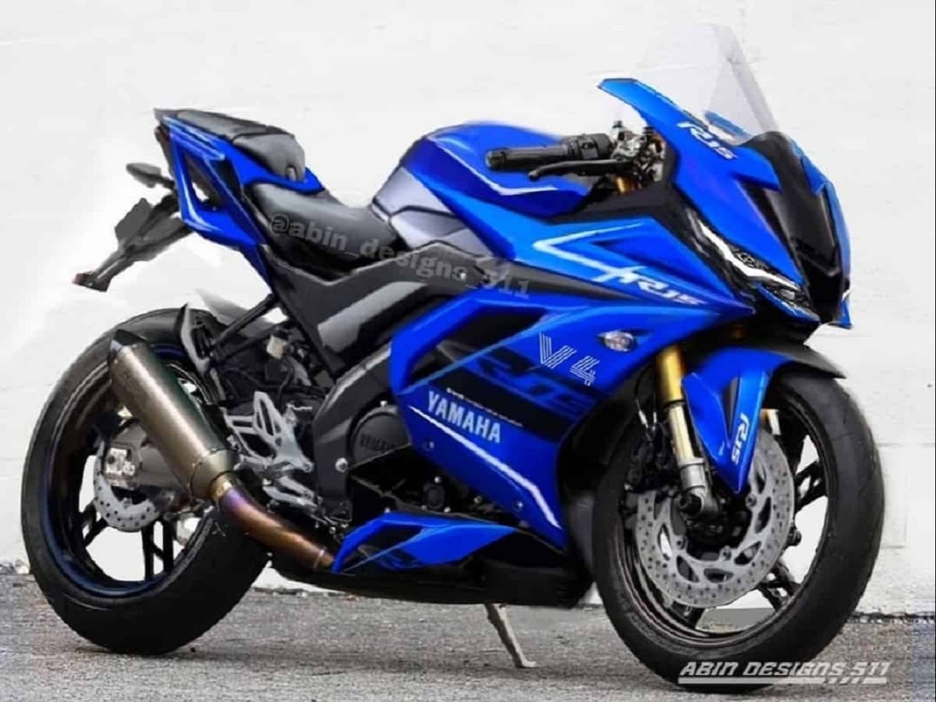 1340x1000 Blue Yamaha R15 V4 Sports Bike at best, Desktop