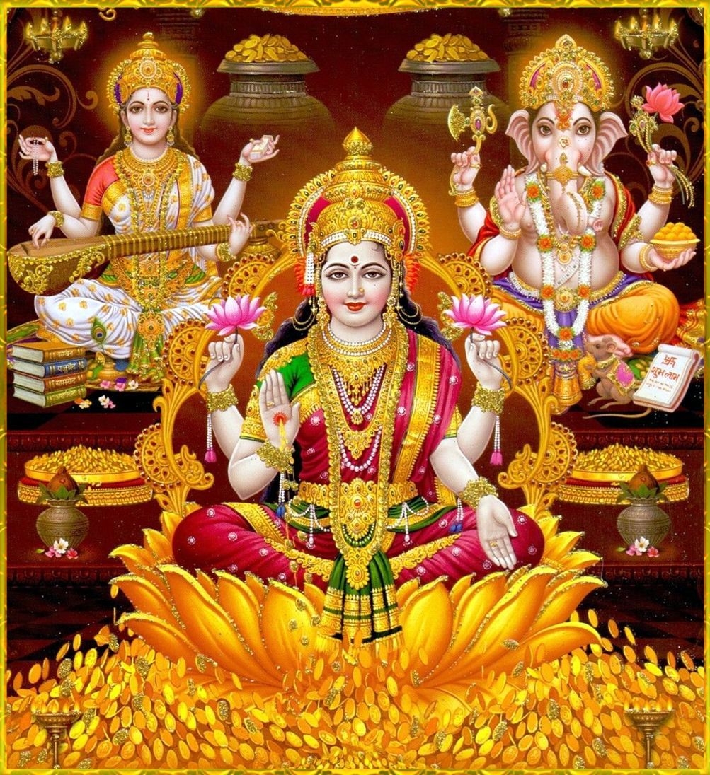 1010x1100 Shri Lakshmi Devi, Saraswati Devi, Ganesh ॐ. Goddess lakshmi, Phone