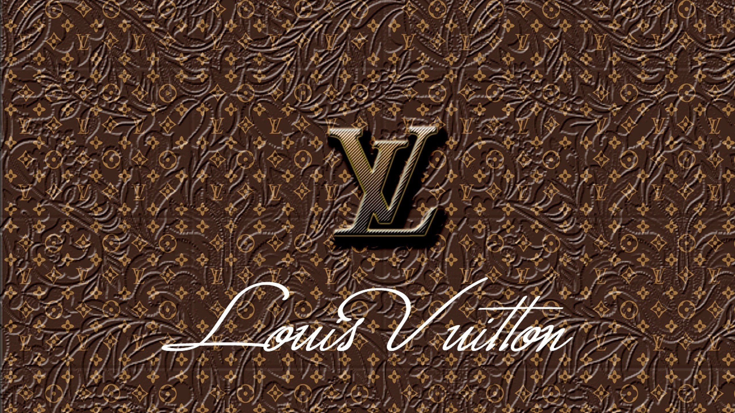 2560x1440 Louis Vuitton Brown Logo Wallpaper HD Background Wallpaper Free, Desktop