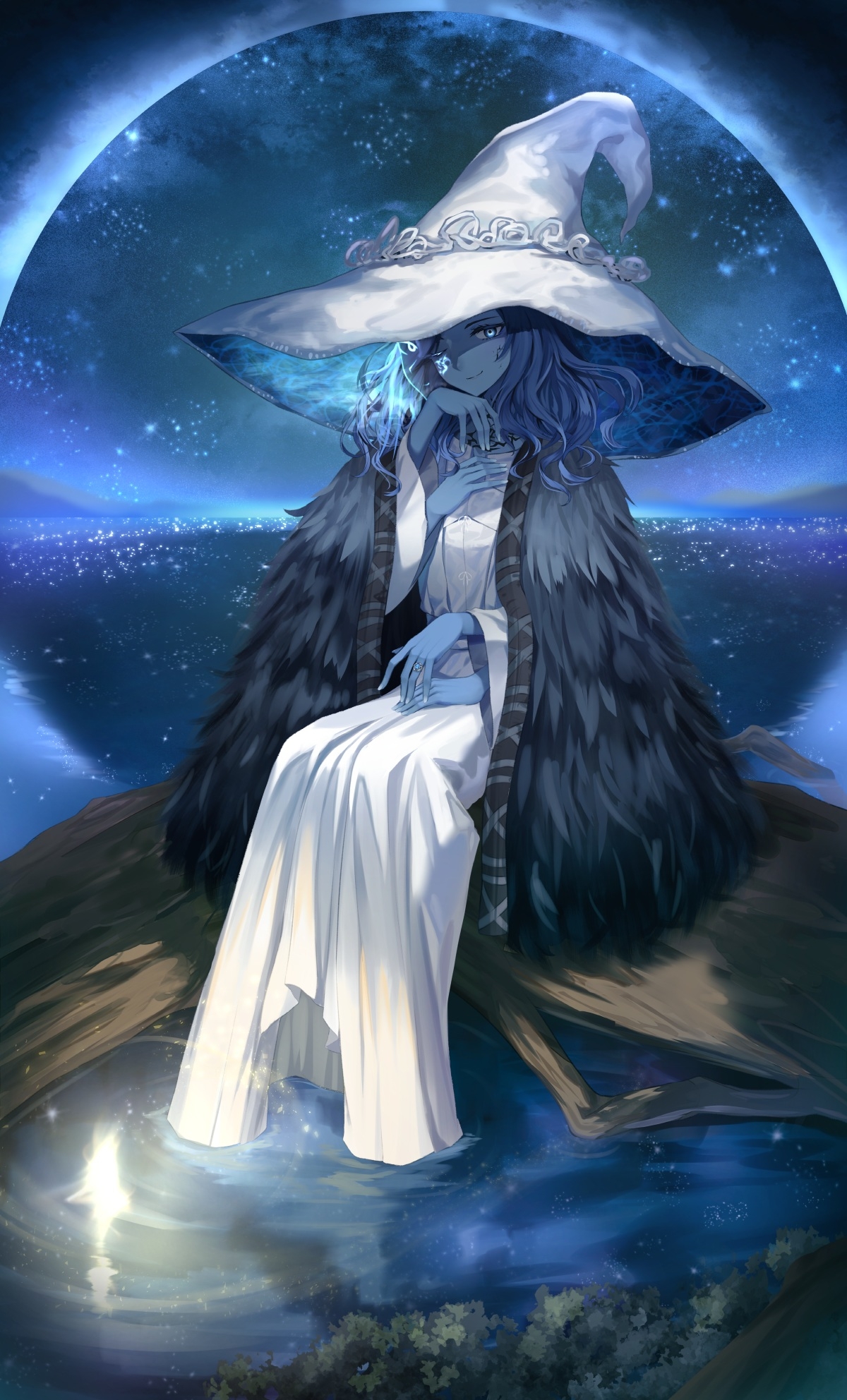 1200x1990 shuvi (shuvi1125) elden ring ranni dress tattoo wet witch, Phone