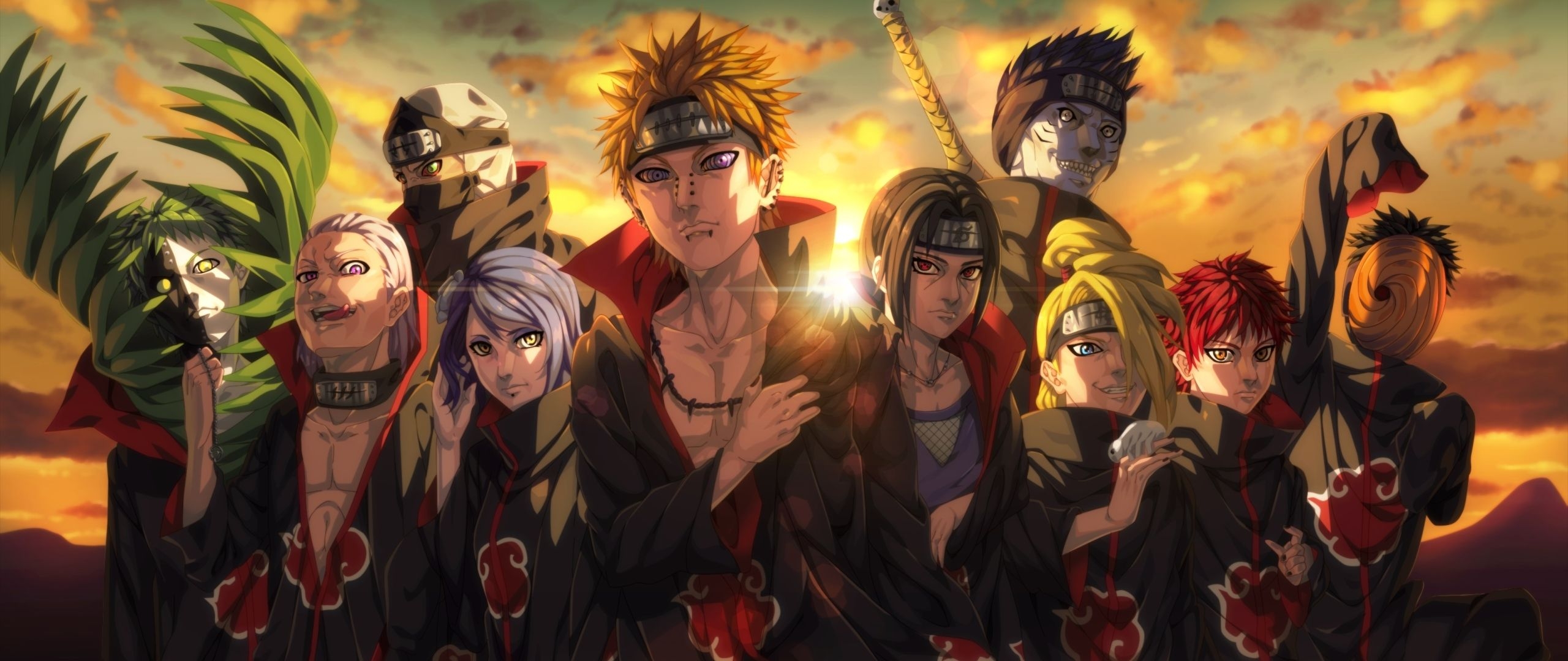 2560x1080 Akatsuki Organization Anime  Resolution Wallpaper, HD Anime 4K Wallpaper, Image, Photo and Background, Dual Screen