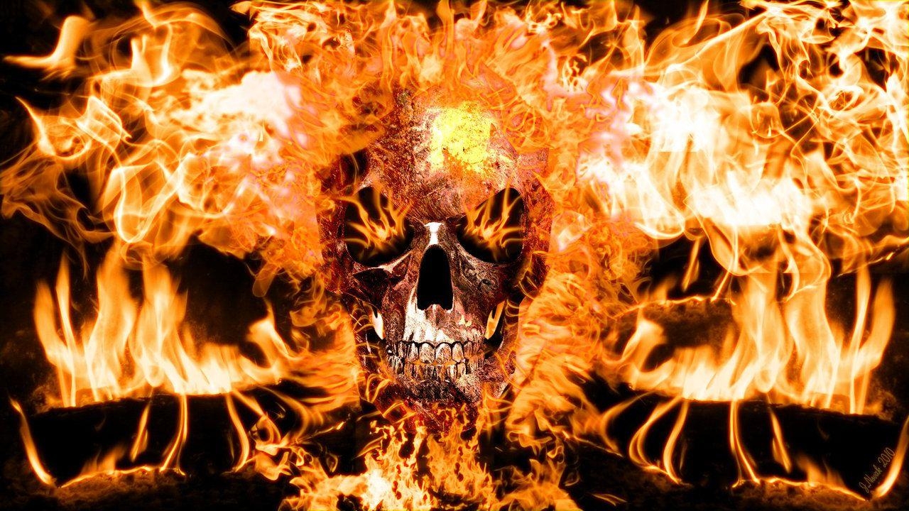 1280x720 Flaming skull. Fotolip.com Rich image and wallpaper, Desktop