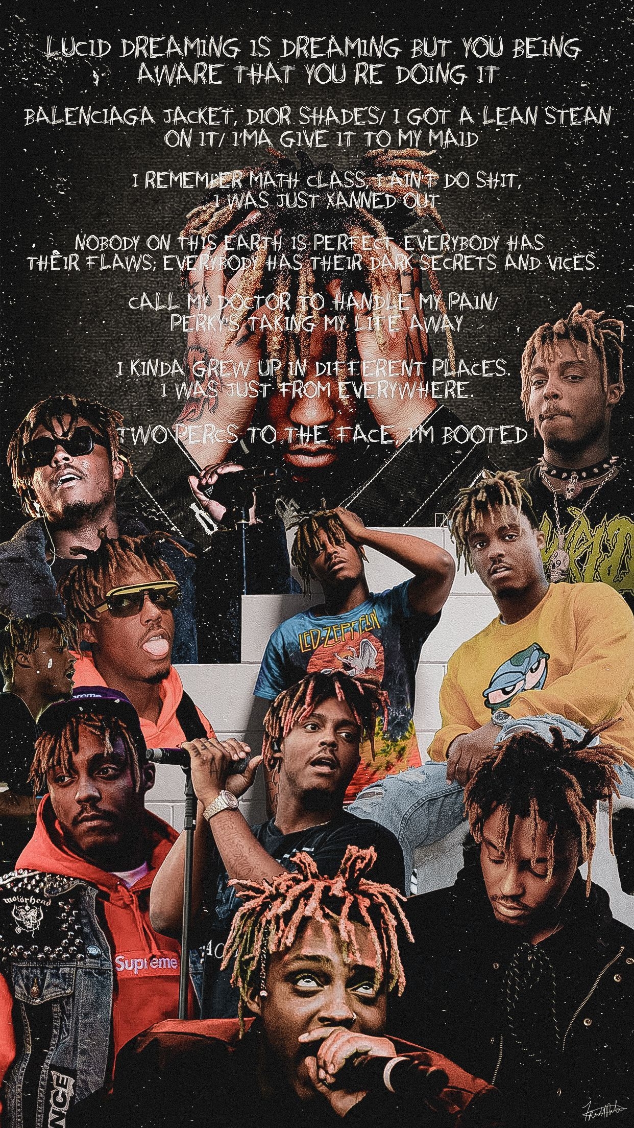 1250x2210 juicewrld #fashion #wallpaper #iphonewallpaper #art. World, Phone