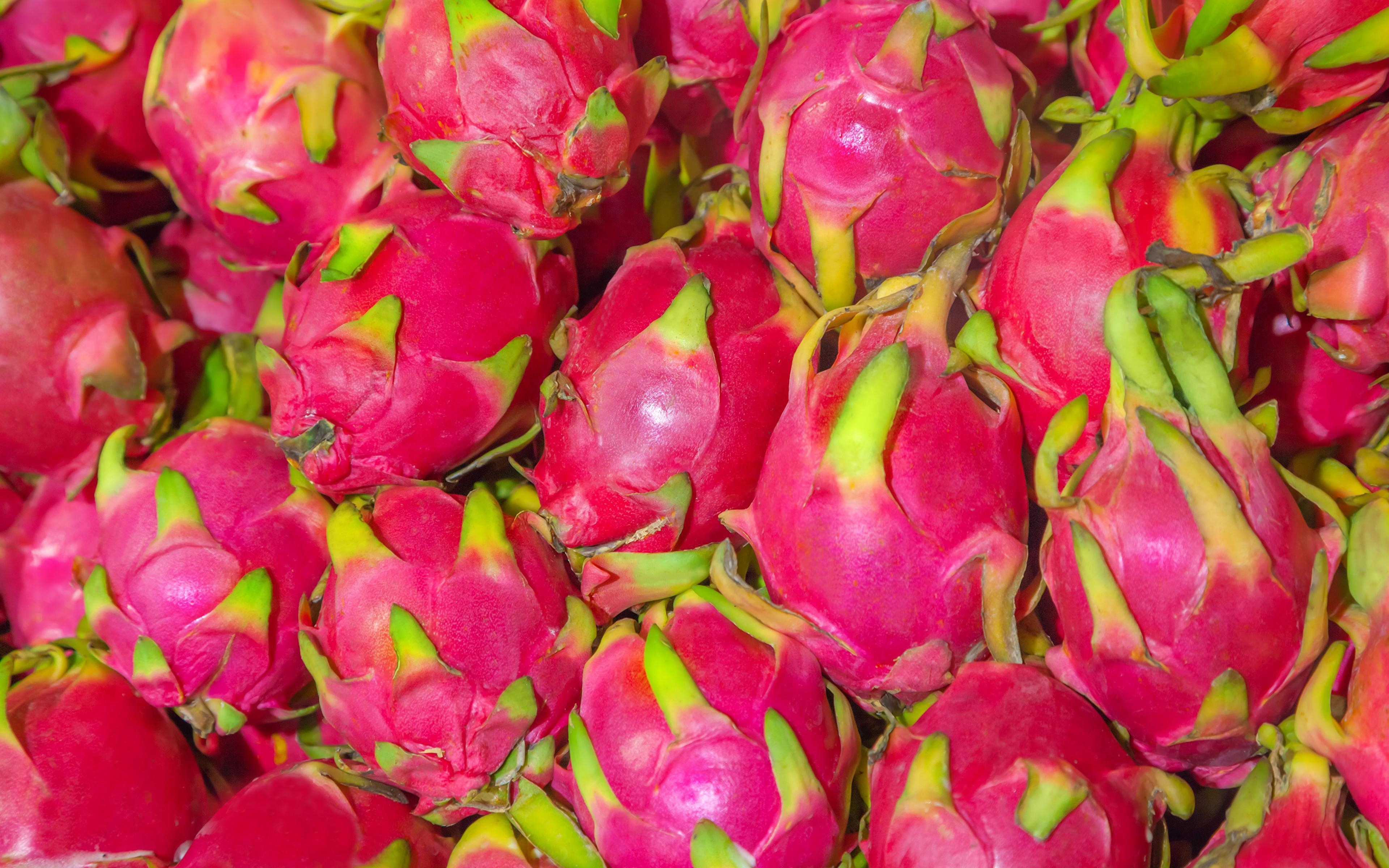 3840x2400 image Pitaya Pink color Food Fruit Closeup, Desktop